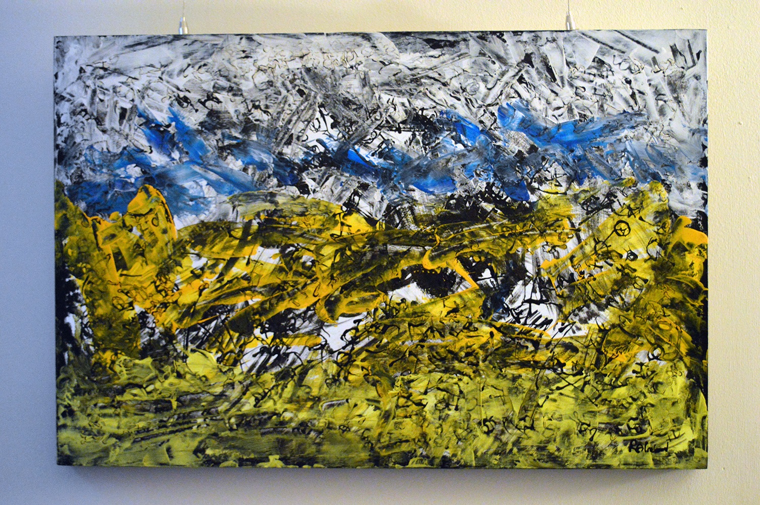 Contemporary abstract croc mask by Robert A. Ireland